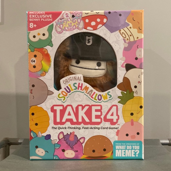 Squishmallow Take 4 card game exclusive Benny the Bigfoot clip NIB NWT - Picture 1 of 4